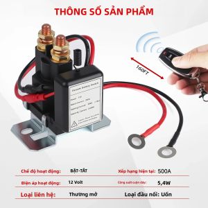 Bộ Ngắt Nguồn Xe Hơi 12V DC 500A Chống Trộm Với Điều Khiển Từ Xa Ngắt Kết Nối Bình Ắc Quy Cho Xe RV Xe Tải Xe Địa Hình Bảo Vệ Xe