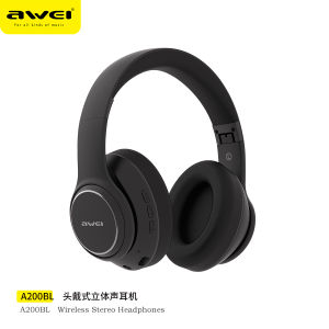 Awei A100BL/A200BL Wireless Gaming Headphone Bluetooth 5.3 Foldable Colorful RGB Breathing Lights HIFI Sound Music On Ear Earphone Noise Cancelling FM Function Low Latency Headset For Laptop PC Computer Support TF Card 耳机蓝牙头戴式