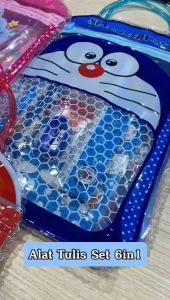 Set Alat Tulis Tas & Pouch Karakter Kartun / Mini Stationery Set Character 7 Pcs