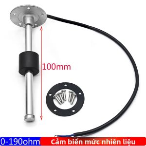 Cảm Biến Mức Nhiên Liệu Ô Tô Bằng Thép Không Gỉ 0-190 Ohm 100-550mm Đồng Hồ Đo Mức Dầu Cho Thuyền Ô Tô Tàu Biển 12V 24V