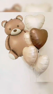 6pcs 18 Inch Cream Vintage Heart Balloon For Birthday Party And Wedding Decoration