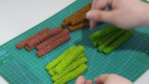 5pcs Artificial Miniature Hedge Strips Model Shrub Strips for Diy Model Making/Garden Decor/Sandtable Building Landscape/Diorama