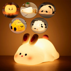 Animal Led Night Light Rechargeable Dimmable Silicone Table Lamp Childrens Night Light for Nursery Bedroom Cute Birthday Gift
