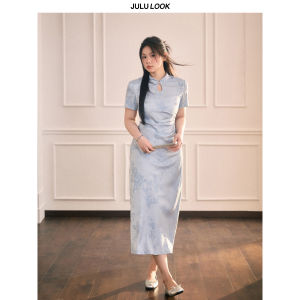 JULULOOK | Đầm Cheongsam Kiểu Trung Quốc Accentuating Eo Dành Cho Người Mập