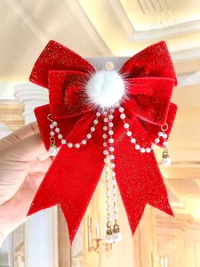 Phụ Kiện Tóc Năm Mới Kẹp Tóc Nơ Bướm Màu Đỏ Cho Trẻ Em Kẹp Tóc Công Chúa Hoa Đón Tết Cho Bé Phụ Kiện Tóc Bé Gái Phong Cách Trung Quốc