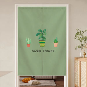 Kitchen Bathroom Bedroom Room Dividing Curtain Half-length Fabric Door Drape Home Use Blocking Curtain No-drilling Required
