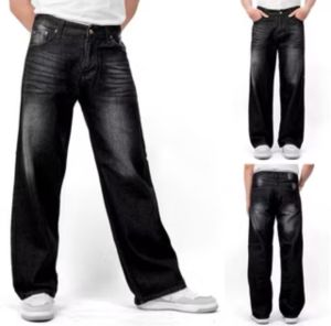 Celana Jeans Wide Leg Wisker Lebar Gombrong Skena Black Wishker Pria Wanita Loose Fit Jumbo