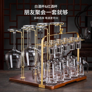 High-End Luxury White Wine Glass Set Crystal Glass Burgundy Red Wine Cup Creative Combination Home Use Pouring Device
