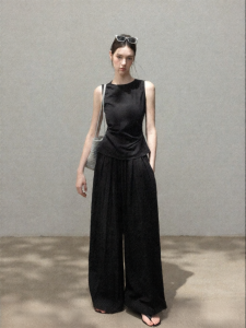 Cantonstory | High Waist Straight Leg Retro Womens Pants Summer