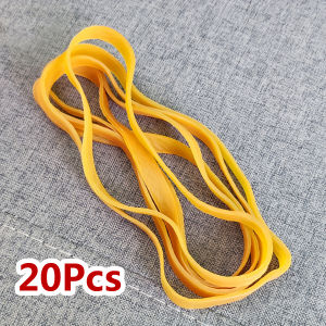 20 Pcs High-quality Stretchable Sturdy Yellow Rubber Rings Rubber Elastic Bands For School Office Stationery Large Rubber Bands