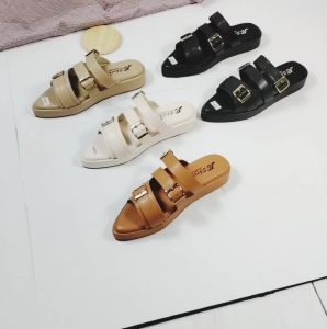 Sandal Waniat Tali Gesper Kirana Sandal FlatProm Wanita 3 cm