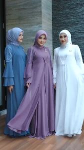 Annola Dress Gamis Bahan Ceruty & Model Terbaru