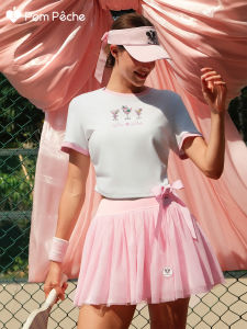 Lightweight T-Shirt Casual Top Sporty Mesh Skirt