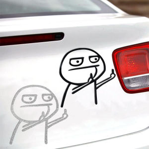 Car Cartoon Funny Reflective Sticker JDM Vinyl Cars Decoration Motorcycle Shape Sticker Car Decal Accessories