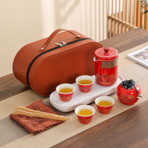 Travel Tea Set Suit Outdoor Portable Camping Tea Drinking Equipment Ceramic Quick Cup Office Gongfu Teapot