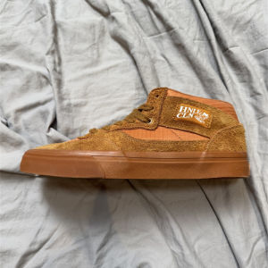 Premium LX Half Cab Reissue Retro Orange Red Suede Patchwork Casual Shoes Breathable Low Top Lace-Up Flat Heel Rubber Outsole