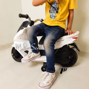 Celana Jeans Ripped Anak Laki Perempuan Usia 6 Bulan Sampai 13 Tahun Bahan Denim Street