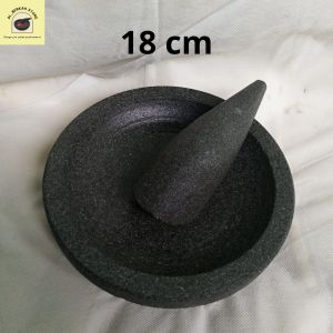 cobek coet batu ukuran 18 cm gratis ulekan muthu