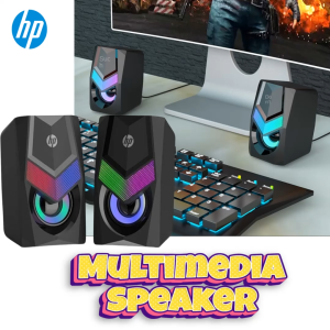 Hp Dhe-6000 Rgb Wired Usb Multimedia Speaker with 360-Degree Stereo Sound In-line Remote Control and with 3.5mm