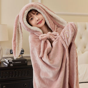 Thickened Warmth Childrens Nap Blanket School Classrooms Use Cozy Shoulder Shawl Hooded Coat Cover Autumn Winter Polyester Flannel Cartoon