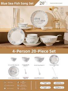 Beautiful Glazed Ceramic Tableware Set For Home