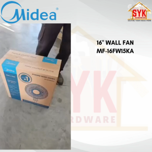 SYK Midea MF-16FW15KA MF-16FW6H 16 Inch Wall Fan Electric Oscillating Fan 3 Blade Electrik Kipas Dinding Angin Kuat