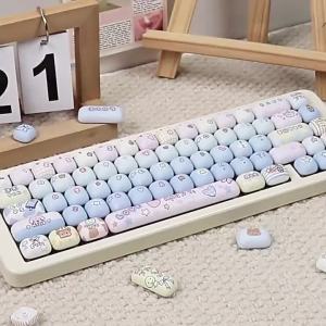 Toy House PBT Keycaps 137 Keys MOG Profile Dye-Sublimation Keycap Round Ball For MX 61 64 78 84 87 96 98 104 Mechanical Keyboard