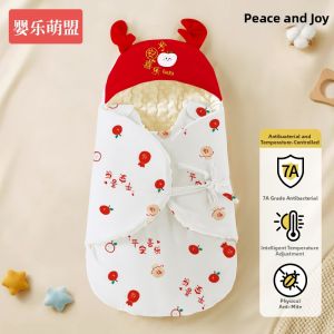 YINGLEMENGMENG | Newborn Temperature-Controlled Autumn Winter Thickened Class A Cotton Swaddling Sleeping Bag