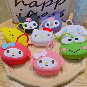 Purse Silikon 卡通硅胶零钱包钥匙扣 Cute Cartoon Silicone Coin Pouch Keychain 可爱创意挂件钱包 Bag Charm Mini Wallet
