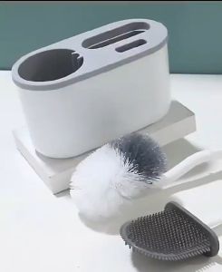 Bakulepayu Sikat WC 3 in 1 Toilet Brush 3in1 Alat Pembersih Kloset Kamar Mandi Praktis Mudah Untuk Membersihkan