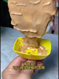 4PCS Handheld Anti Drip Popsicle Holder Mess Free Ice Cream Frozen Treats Holder Tray With Straw for Kids Children Ice Cream Tools