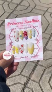 PrincessNailbox[mãTP07]móng úp sơn gelthiết kế thủ công(tặng keodũamiếng dángiấy lau…)