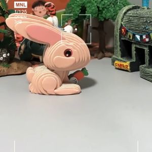 3D Three Dimensional Puzzle Model Toy DIY Handmade Paper Puzzle Building Blocks Toy Christmas Gifts