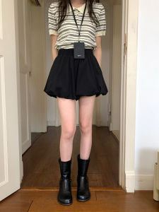 Hellokay High Waist Flower Bud Lantern Shorts Womens Casual Pants Spring Summer Slimming Leg Lengthening Korean Style All-Match