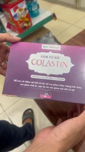Viên Uống SÂM TỐ NỮ COLASTIN Cải Thiện Nội Tiết Tố Nữ Giảm Bốc Hoả Suy Giảm Sinh Lý Sạm Da hộp 2 lọ x lọ 20 Viên.