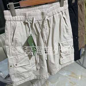 Quần Short Công Sở Ống Đứng Rộng Rãi Năm Phần Quần Short Nam Mùa Hè Phong Cách Mỹ Cổ Điển Chiến Thuật Nhiều Túi