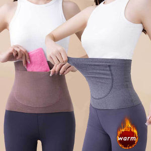 Winter High Elastic Cashmere Thermal Waist Support Abdomen Back Pressure Cotton Warmer Inner Women Wear Shapewear