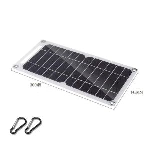 2-15W 5V USB Type-C Solar Panel Charger Kit Portable Flexible Lightweight Mini System for Phones Power Banks Car Camping Hiking