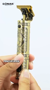 Alat Cukur Rambut Stik Sonar Sn-096 Bahan Besi Motif Timbul LED Display