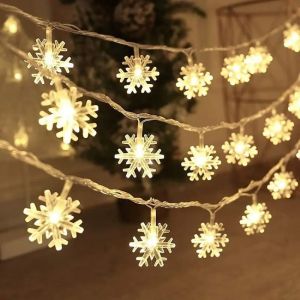 10/20/40 LED snowflake garland fairy lamp USB/ battery-powered waterproof Christmas tree decorations Christmas gifts New Year gi