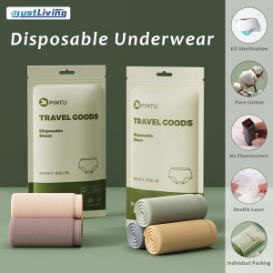 Justliving 5 cái/bộ Cao Cấp Dùng Một Lần Cotton Quần Lót Của Phụ Nữ Mang Thai Sau Sinh Quần Lót Quần lót liền nam vải cotton Của quần lót thoáng khí Vệ Sinh/Thuận Tiện/Du Lịch Thân Thiện