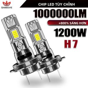 Đèn Pha LED H7 1200W 1000000LM Siêu Sáng Không Lỗi CANBUS Bóng Đèn Ô Tô 6000K Đèn Turbo Tùy Chỉnh Cho Xe 12V 24V Đa Năng