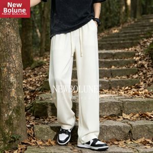 NEW BOLUNE | Summer Lightweight Ice Silk Culottes Men Loose Straight