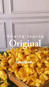 Emping Jagung 100gr Gurih Asin Murah/ Jagung Geprek / Lezate Snack / Camilan Murah / Emping