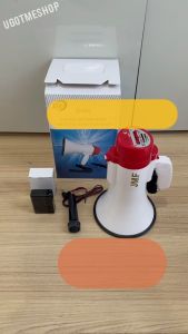 JMF โทรโข่ง (พร้อมแบตเตอรี่+ไมโครโฟน) สามารถอัดเสียงได้ + มีเสียงไซเรน มี 2 สี (น้ำเงินแดง) รุ่น SD-8SL