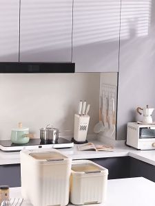 HOGO 15KG Kitchen Rice Bucket Moisture-proof Insect-proof Sealed Rice Bucket Large Capacity Kitchen Bakery Flour Food Storage Barrel