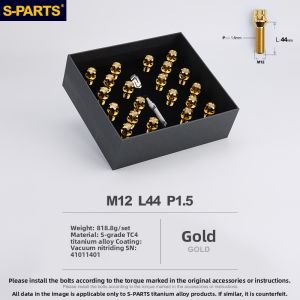 s-parts | Titanium Alloy Wheel Lug Nuts Set M12 P1.5
