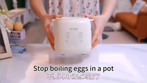 JOYNEST Egg Boiler 220V Socket Kitchen Half Boiled Egg Maker Electric Auto Power Off Egg Steamer
