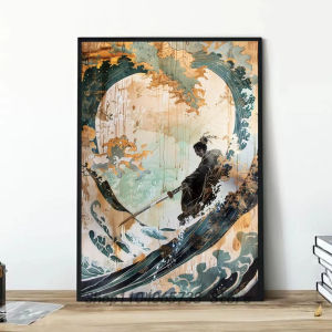 KAYOU | Frameless 5D DIY Diamond Painting Kit Japanese Style Poster Artwork Full Drill Rhinestone Mosaic Craft Kit for Home Decor Gift