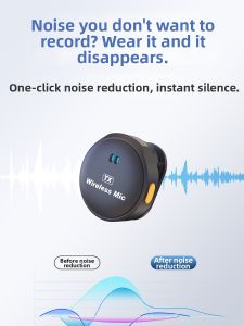 WOMINGTE | Wireless Clip-on Microphone Noise Reduction
